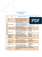 Matriz de Aprendizaje 1° Grado PDF