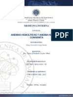 Anemias Hemoliticas y Congenitas Informe PDF