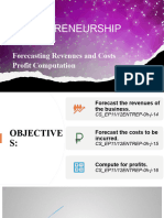 W3 4 - Forecasting Revenue and Cost and Profit Computation