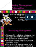 The Marketing Management Philosophies