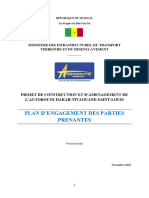 Plan Dengagement Des Parties Prenantes Pepp - Projet Porte Sur La Construction de Lautoroute Dakartivaouanesaint Louis - Rapport Final