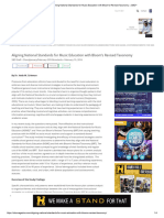 Aligning National Standards For Music Education With Bloom's Revised Taxonomy SBO+