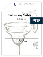 Bartending Learning Module