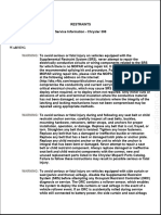 300C Restraints Service Manual