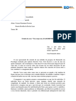 Estudo Do Caso: "Um Corpo em ANAMORFOSE"