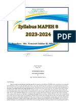 Syllabus-Mapeh-8 2023-2024