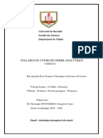 Syllabus de Chimie Analytique DR Christophe