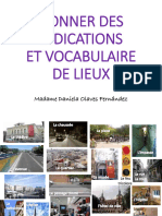 Donner Des Indications Et Vocabulaire de Lieux Um Frances para El Turismo