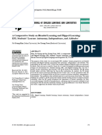 KASELL - A Comparative Study On Blended Learning and Flipped Learning - EFL Students' Learner Autonomy, Independence, and Attitudes