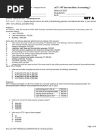 Acc107 p1 Exam Set A Answer Key