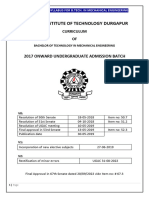 National Institute of Technology Durgapur: 2017 Onward Undergraduate Admission Batch