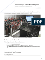 Testing and Commissioning of Substation DC System