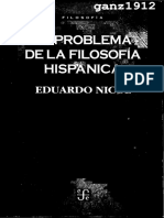 NICOL, EDUARDO - El Problema de La Filosofía Hispánica (OCR) (Por Ganz1912)