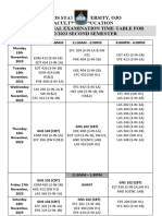 2022-2023 Adjusted Final Second Semester Examination Timetable1