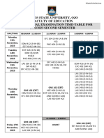 2022-2023 Adjusted Final Second Semester Examination Timetable1