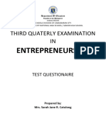 1st Quarter Exam ENTREPRENEURSHIP For PDF