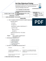 C and C++ Answer Key ESE