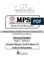 MPSC Sample Paper 1 Volume 3 Ancient History Art Culture of India Maharashtra