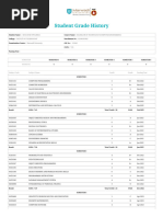 Student Grade History