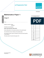 MATH Progression Test 2014 - 2018