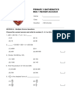 P5 Mathematics Msa 1 Review