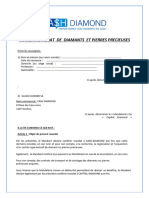 Mandat D'Achat de Diamants Et Pierres Precieuses: Il A Ete Convenu Ce Qui Suit: Article 1: Objet Du Présent Mandat