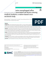 Prevalence of Gastro-Oesophageal Reflux Disease, and Its Associated Risk Factors Among Medical Students: A Nation-Based Cross-Sectional Study