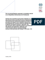 OIT INFORME Por La Reconciliación Nacional y La Justicia Social de Venezuela