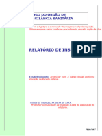 Modelo de Relatório para Importar, Distribuir, Armazenar e Transportar