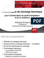 Technologies de Stockage Thermique Par Katherine D Avignon