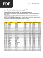 Special Timetable of Lufthansa German Airlines For 20APR10