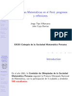 Coloquio Somape 2014 - Olimpiadas Matemáticas en El Perú