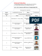 National Team Selection For 11th Commonwealth Karate Championship 2024 2