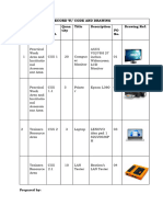 Villacampa Equipment Record With Code and Drawing 1