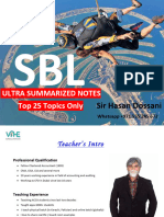 SBL ULTRA Summarized Notes Top 25 Topics by Sir Hasan Dossani