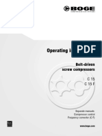 Operating Instructions: Belt-Driven Screw Compressors C15 C 15 F