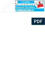 Factorizacion II para Tercer Grado de Secundaria