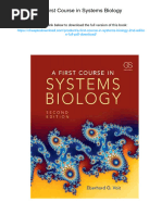 A First Course in Systems Biology. ISBN 0815345682, 978-0815345688