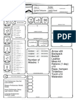 Example Ranger Character Sheet DND 5e