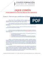 Tema 6 - Factores Que Condicionan Al Deportista de Alto Nivel