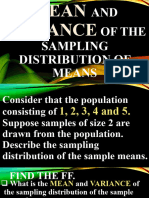 10 MEAN and Variance of The Sampling Distribution of