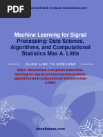 Instant Download Machine Learning For Signal Processing: Data Science, Algorithms, and Computational Statistics Max A. Little PDF All Chapter