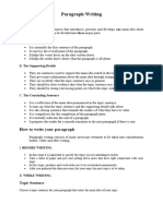 Paragraph-Writing Handout