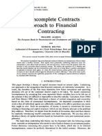 Aghion, P. e Bolton, P. (1992) - An Incomplete Contracts Approach To Financial Contracting