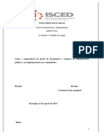 Trab Gestão de Documentos e Arquivo