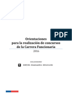 2016 Orientaciones para La Realizacion de Concursos de La Carrera Funcionaria