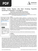 Patellar Tendon Rupture With Intact Overlying Prepatellar Quadriceps Continuation A Case Report