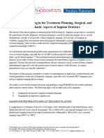 Diagnostic Imaging in The Treatment Planning, Surgical, and Prosthodontic Aspects of Implant Dentistry