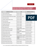 Lista Matutino Horario de Atencion Reforzamiento