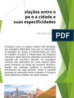 Relações Entre o Campo e A Cidade Geografia - 3° Ano